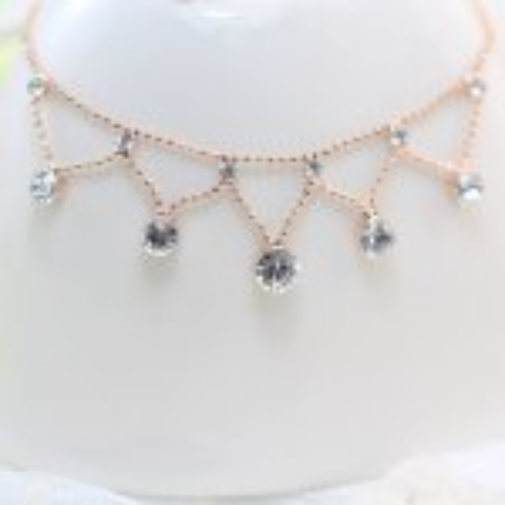 Rhinestone Pendent Beaded Anklet